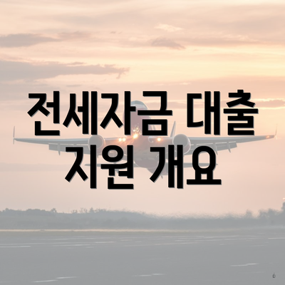 전세자금 대출 지원 개요