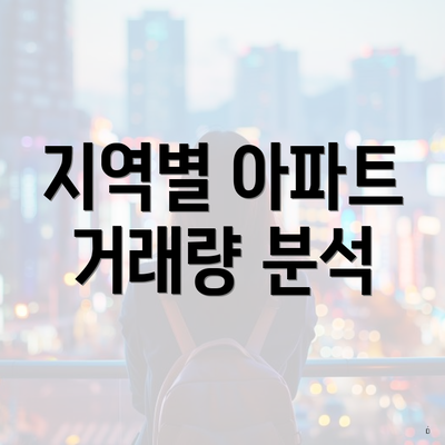 지역별 아파트 거래량 분석