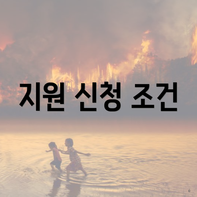 지원 신청 조건