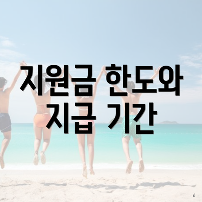 지원금 한도와 지급 기간