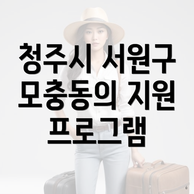 청주시 서원구 모충동의 지원 프로그램