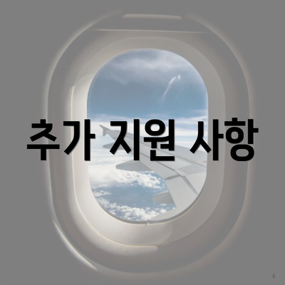 추가 지원 사항