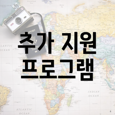 추가 지원 프로그램