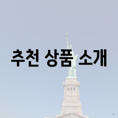추천 상품 소개