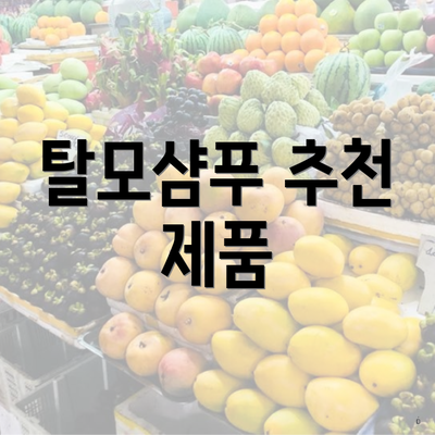 탈모샴푸 추천 제품