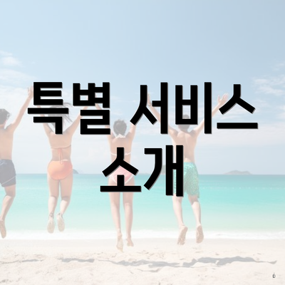 특별 서비스 소개
