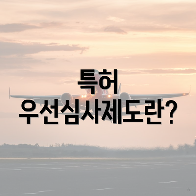 특허 우선심사제도란?