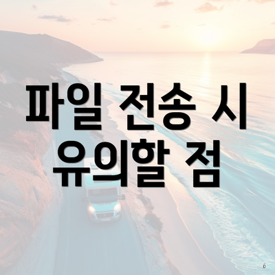 파일 전송 시 유의할 점