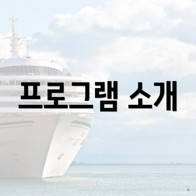 프로그램 소개