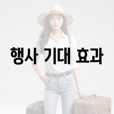 행사 기대 효과