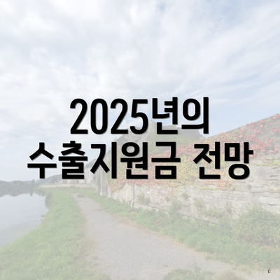 2025년의 수출지원금 전망