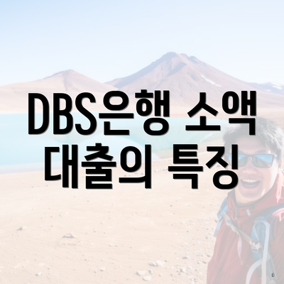 DBS은행 소액 대출의 특징