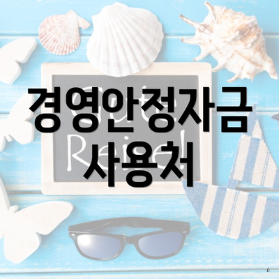 경영안정자금 사용처