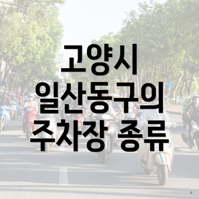고양시 일산동구의 주차장 종류