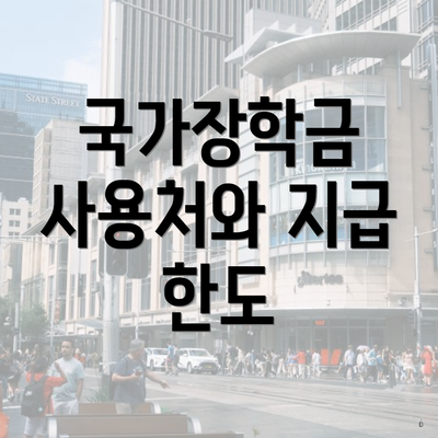 국가장학금 사용처와 지급 한도