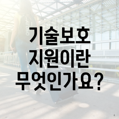 기술보호 지원이란 무엇인가요?