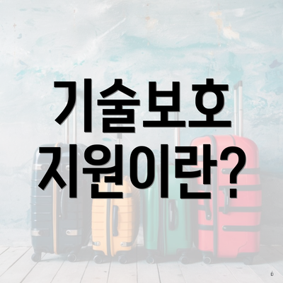 기술보호 지원이란?