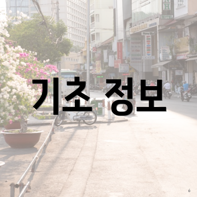 기초 정보