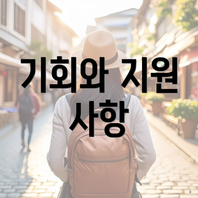 기회와 지원 사항