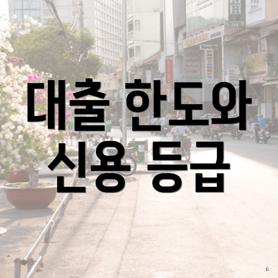 대출 한도와 신용 등급