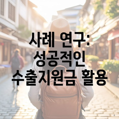 사례 연구: 성공적인 수출지원금 활용