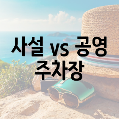 사설 vs 공영 주차장
