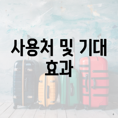 사용처 및 기대 효과