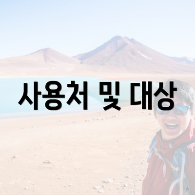 사용처 및 대상