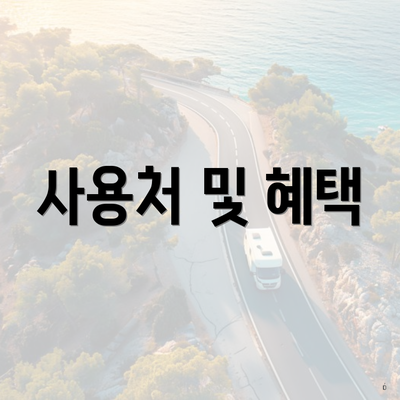 사용처 및 혜택