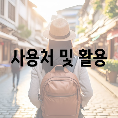 사용처 및 활용