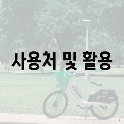 사용처 및 활용