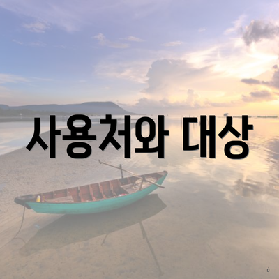사용처와 대상