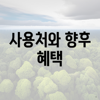 사용처와 향후 혜택
