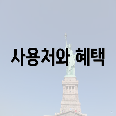 사용처와 혜택