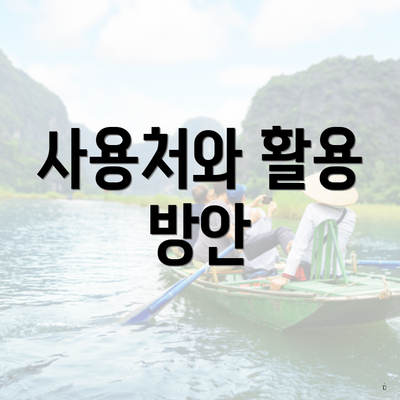 사용처와 활용 방안