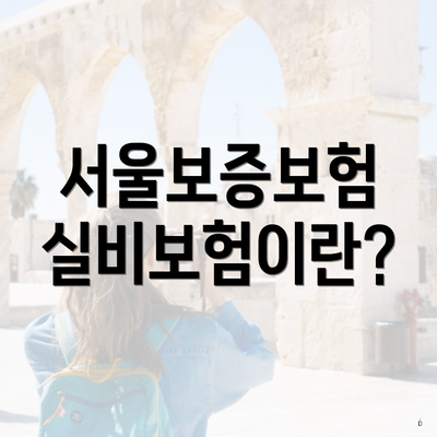 서울보증보험 실비보험이란?