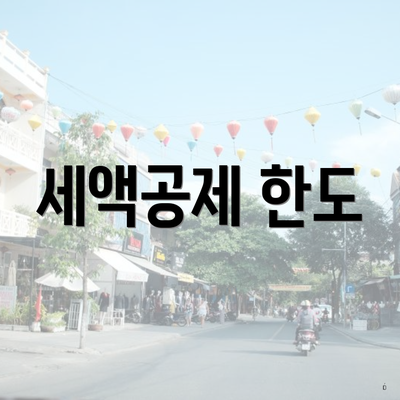 세액공제 한도