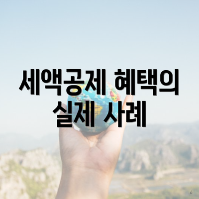 세액공제 혜택의 실제 사례