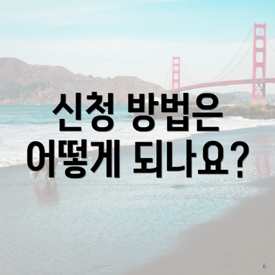 신청 방법은 어떻게 되나요?