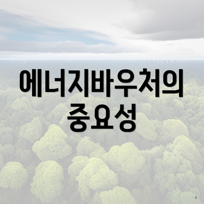 에너지바우처의 중요성