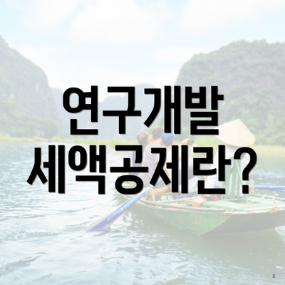 연구개발 세액공제란?