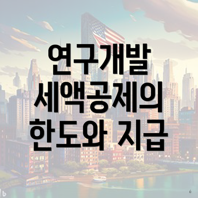 연구개발 세액공제의 한도와 지급