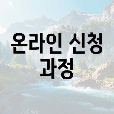 온라인 신청 과정
