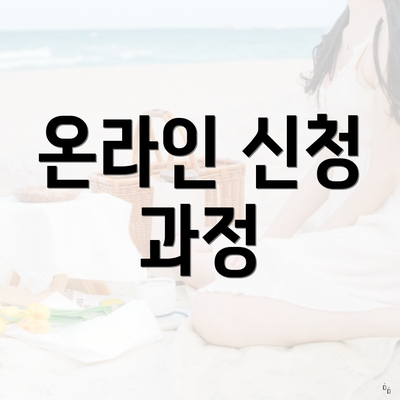 온라인 신청 과정