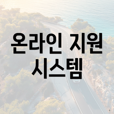 온라인 지원 시스템