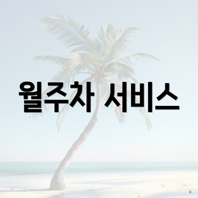 월주차 서비스