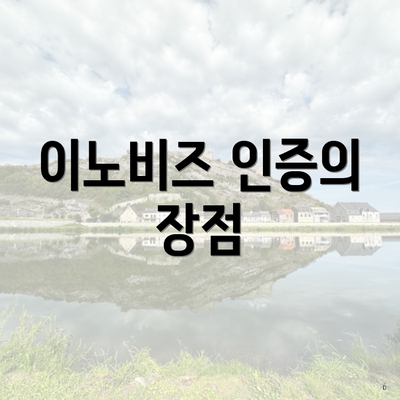 이노비즈 인증의 장점