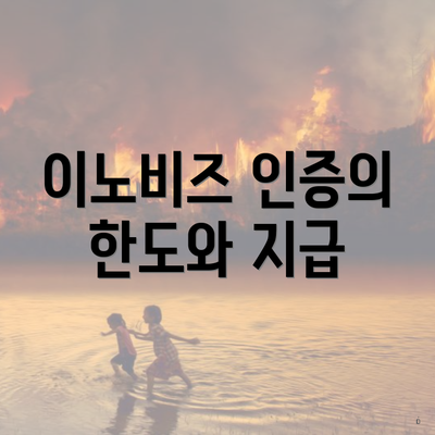 이노비즈 인증의 한도와 지급