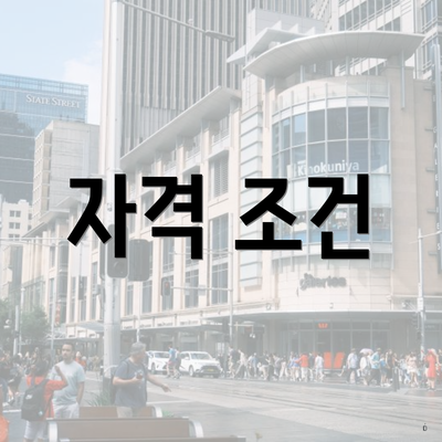 자격 조건