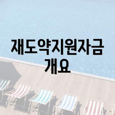 재도약지원자금 개요